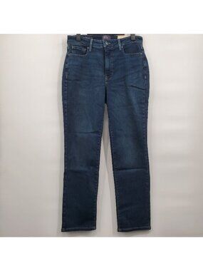 NYDJ High Rise Sheri Slim Straight Jeans Denim Pants Women Size 6P NWT LIFTTUCK